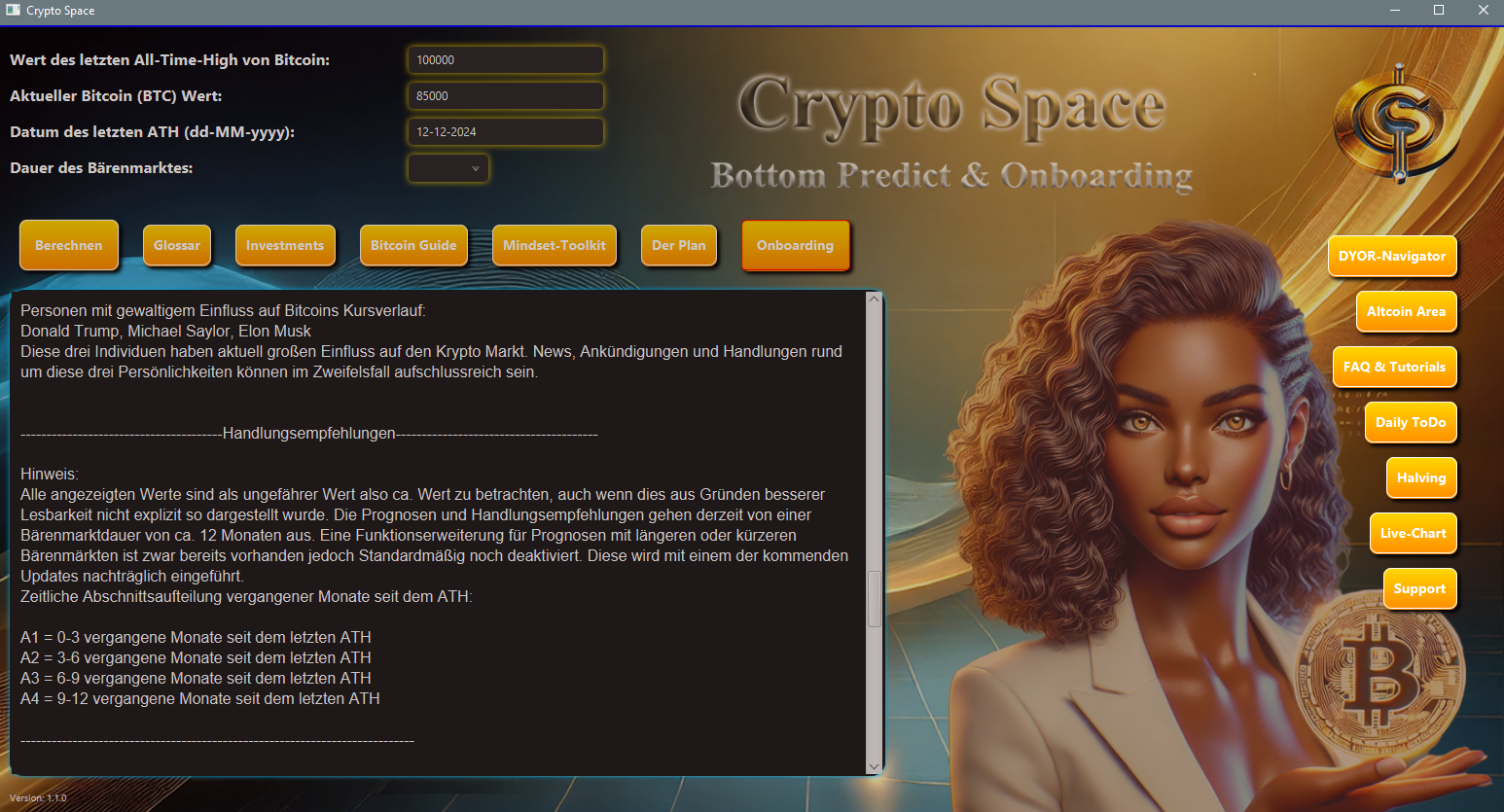 Bitcoin Bottom Predict Screenshot